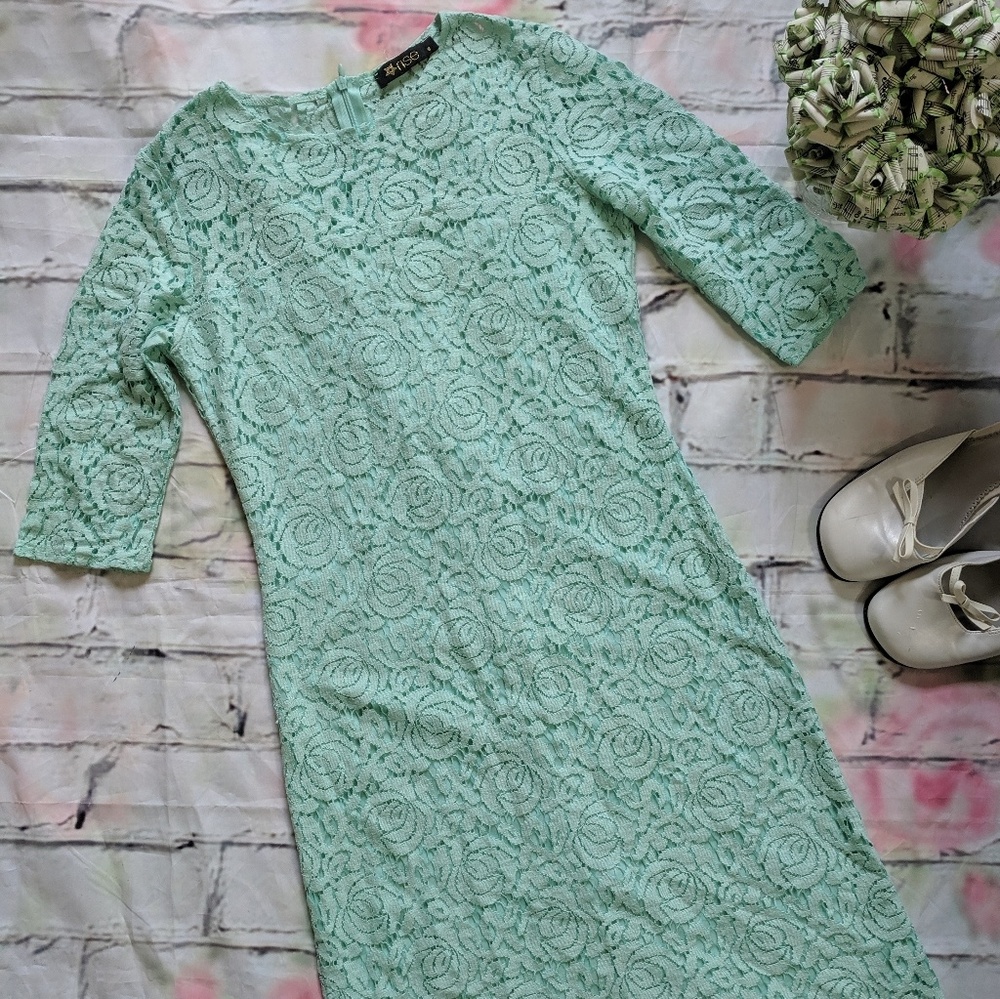 Mint Lace Dress
